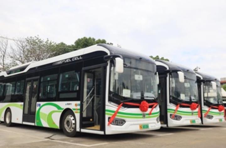 5輛氫燃料公交車投運，上海金山公交行業跨入“氫”時代